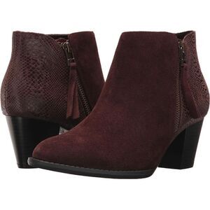 Vionic Women's Anne Java Ankle Boots Suede Leather Snake Print Women’s Size 5